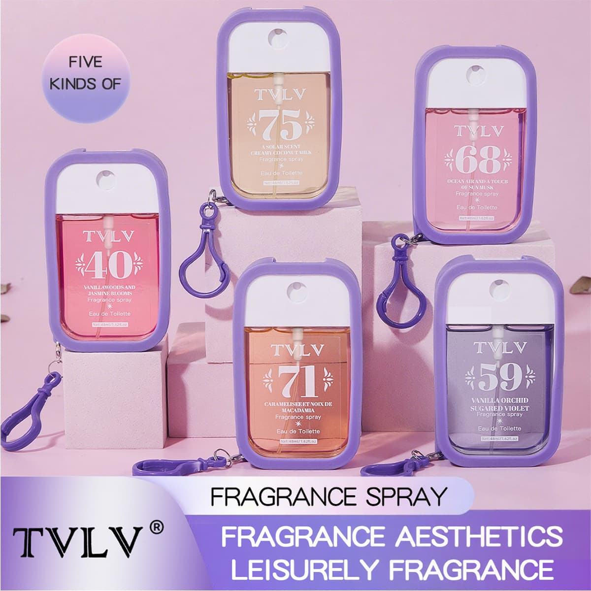 Cross-border TVLV digital alcohol-free hook fragrance spray Brazilian men and women long-lasting fragrance fresh card perfume