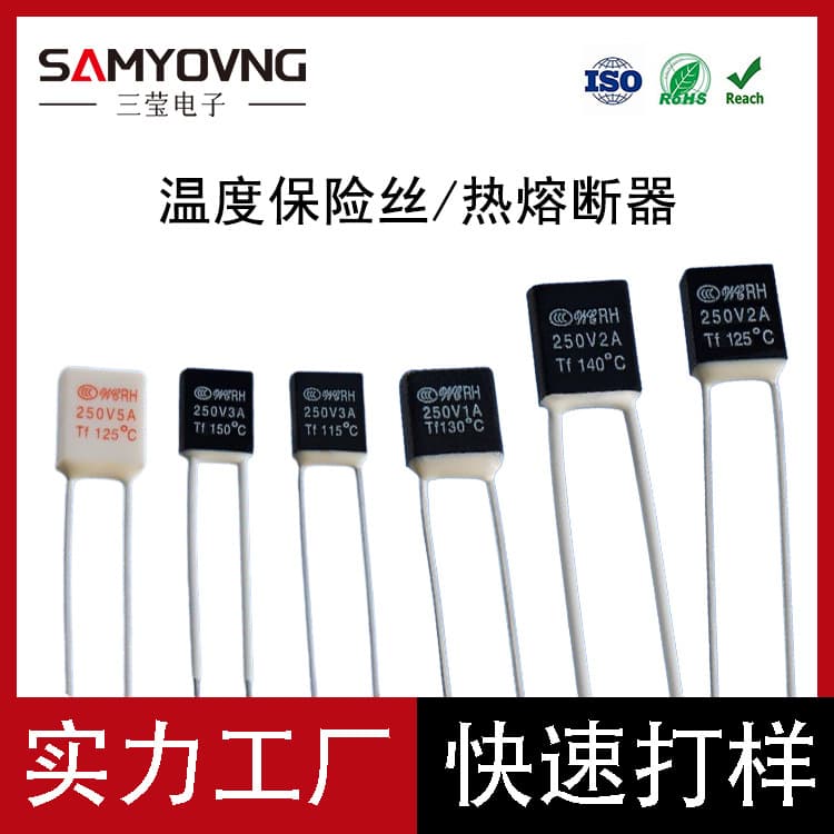Square Small Appliance Thermal Fuse RH Thermal Cutoff Protector 250V 1A 2A 3A 5A One-Time Overheat Protection