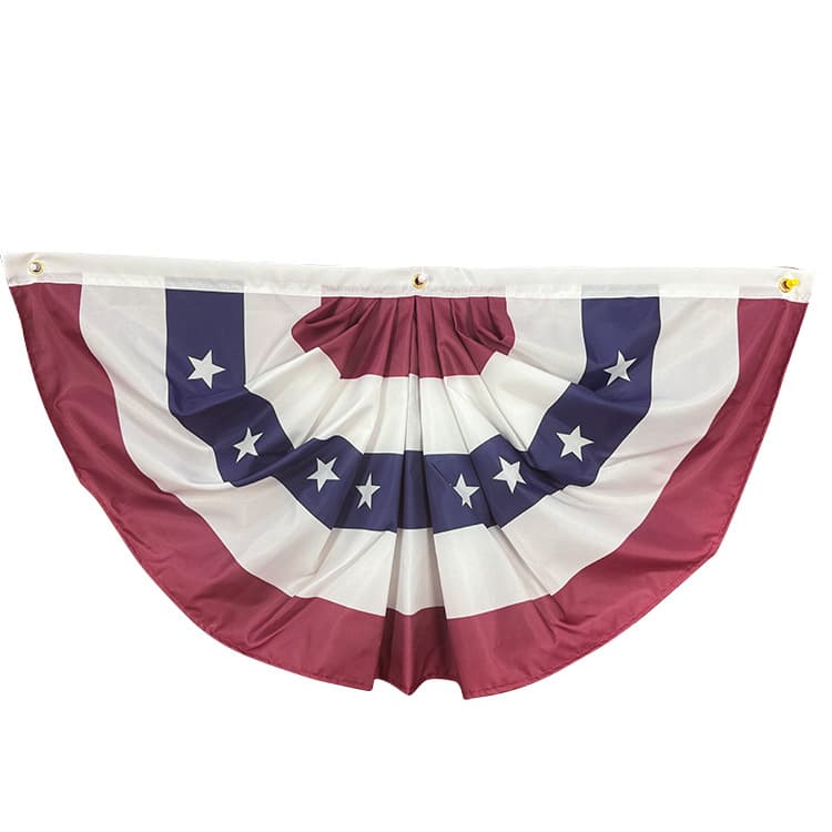 Amazon New Product USA Fan Flag Independence Day Decoration Banner Semi-Circular Hanging Flag Factory Direct Wholesale