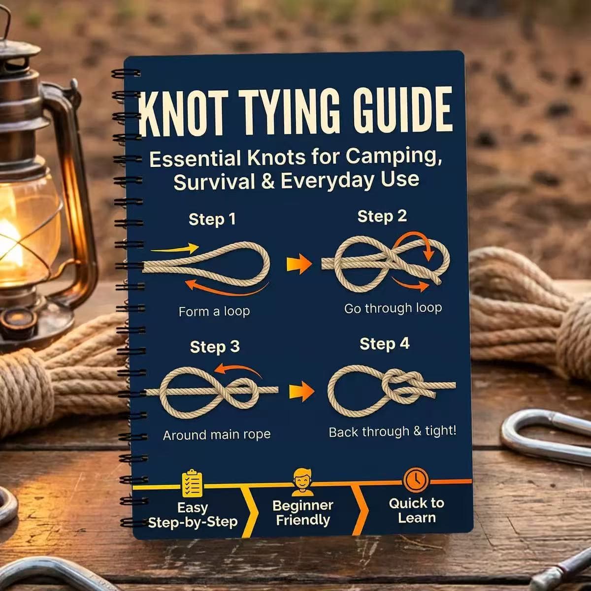 Cross-border Exclusive Outdoor Survival Knots with Step-by-Step Diagrams, Camping, Hiking