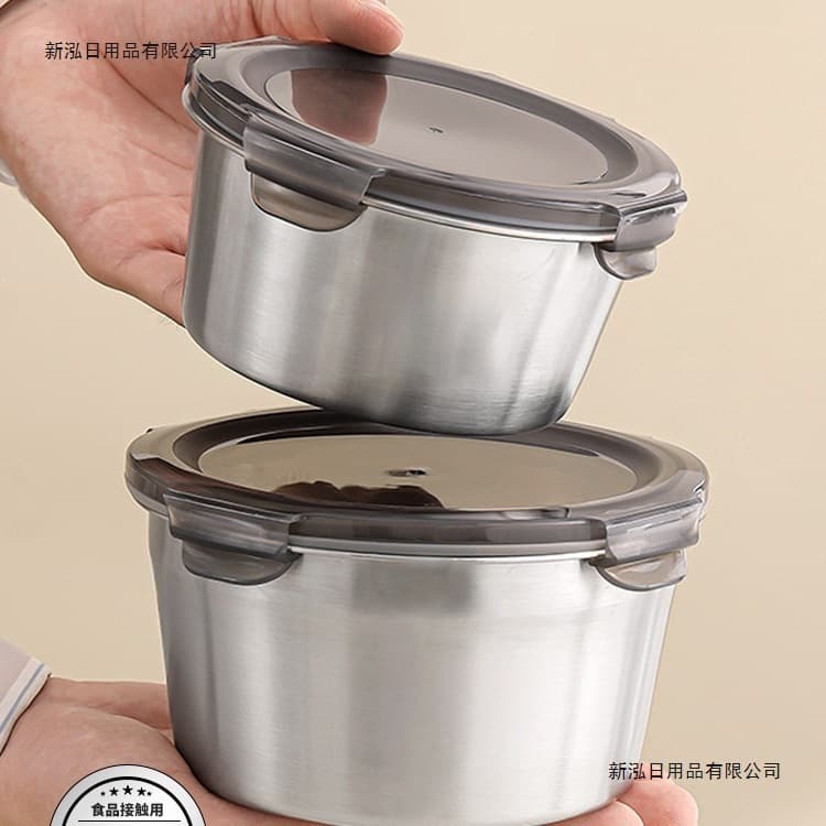 304 stainless steel bowl food-grade sealed lunch box with lid yogurt oatmeal bowl household soup bowl portable personal use