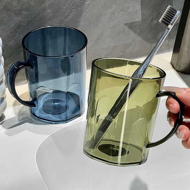 High-End Mouthwash Cup, Transparent Ins Light Luxury Style Toothbrush Cup, Couple Set Washing Cup, Student Dorm Toothbrushing Cup