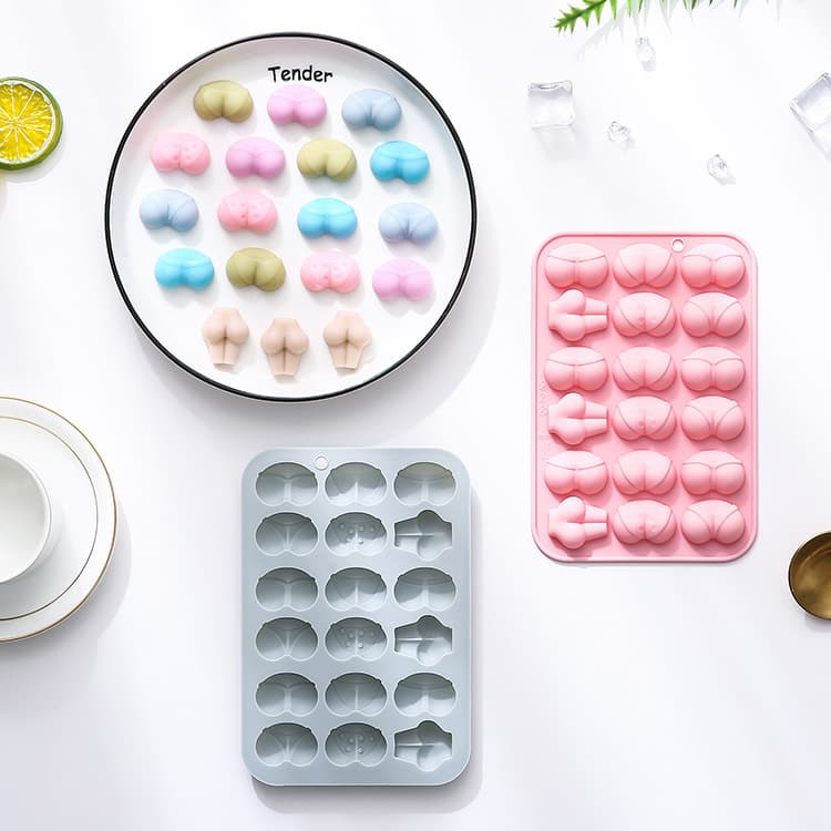 In Stock 18-Cavity Silicone Mold with 6 Different Shapes, Baking Tool, Cake Mold, Resin Casting, Ice Cube, Chocolate Mold
