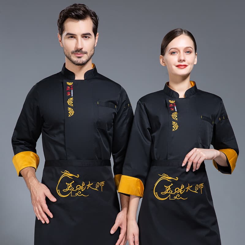 Chef Uniform Long Sleeve for Men and Women Autumn Hotel Restaurant Kitchen Short Sleeve