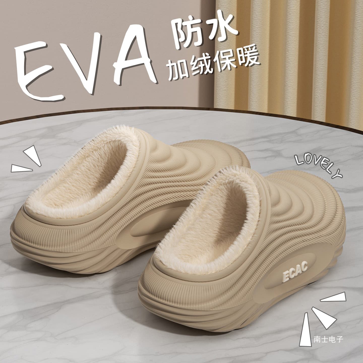Men's Cotton Slippers Winter 2025 New Couples' Home Outdoor Wear Non-Slip Fleece-Lined Warm Waterproof Thick-Soled Cotton Shoes for Men