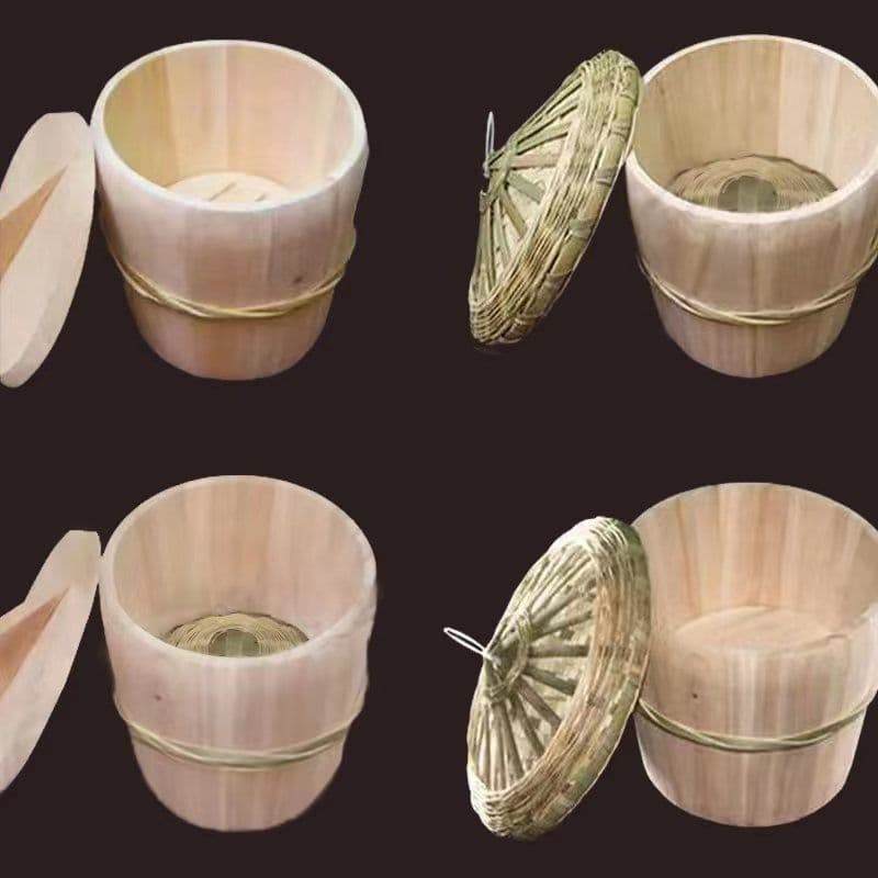 Steaming Rice Wooden Bucket, Guizhou Sandalwood Rice Steamer, Wooden Zengzi Steamer for Home and Commercial Use, Authentic Wooden Rice Bucket