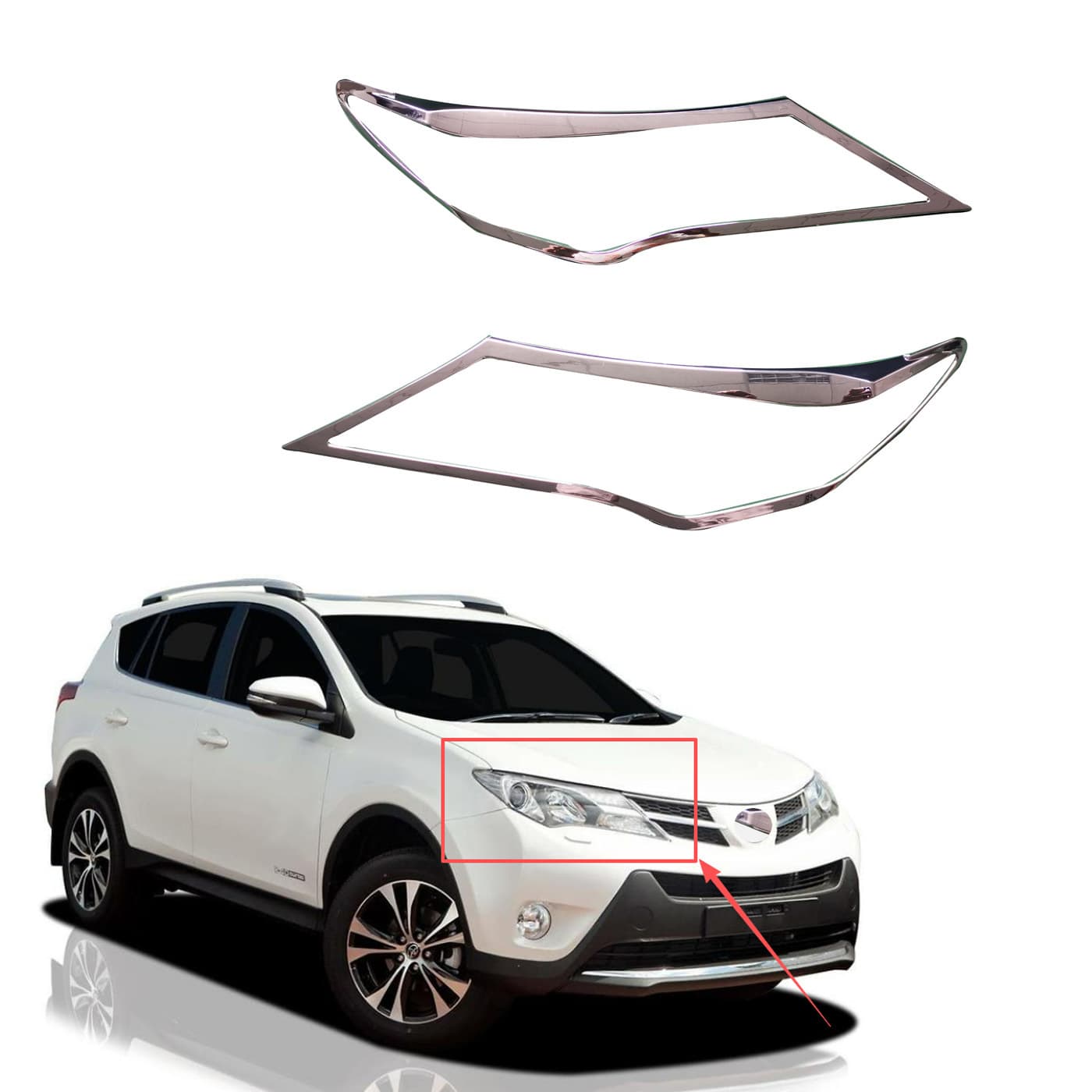 For Toyota 2013-2016 RAV4 Headlight Cover RAV4 Modified Car Decoration Accessories Headlight Cover Protection