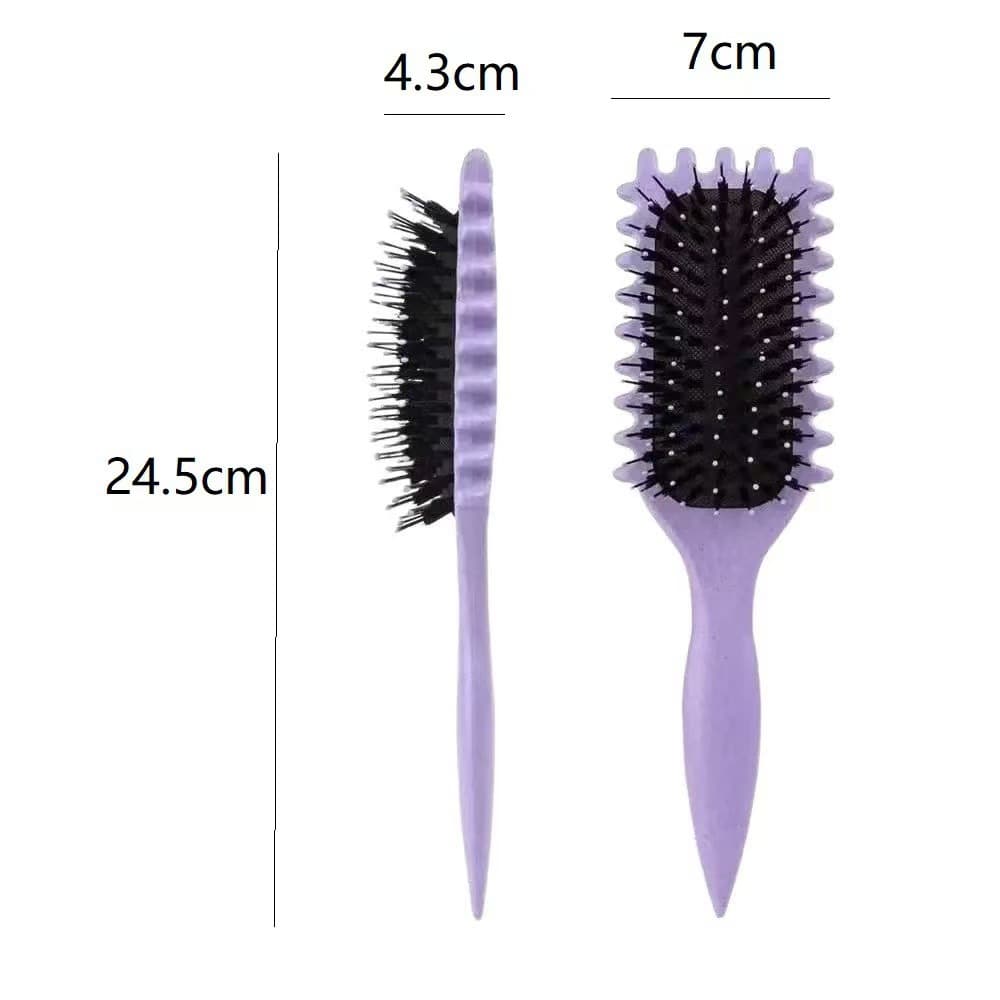 New Cross-Border Bounce Curl Styling Massage Brush, Straw Wheat Large Wave Boar Bristle Air Cushion Hairbrush for Home Use