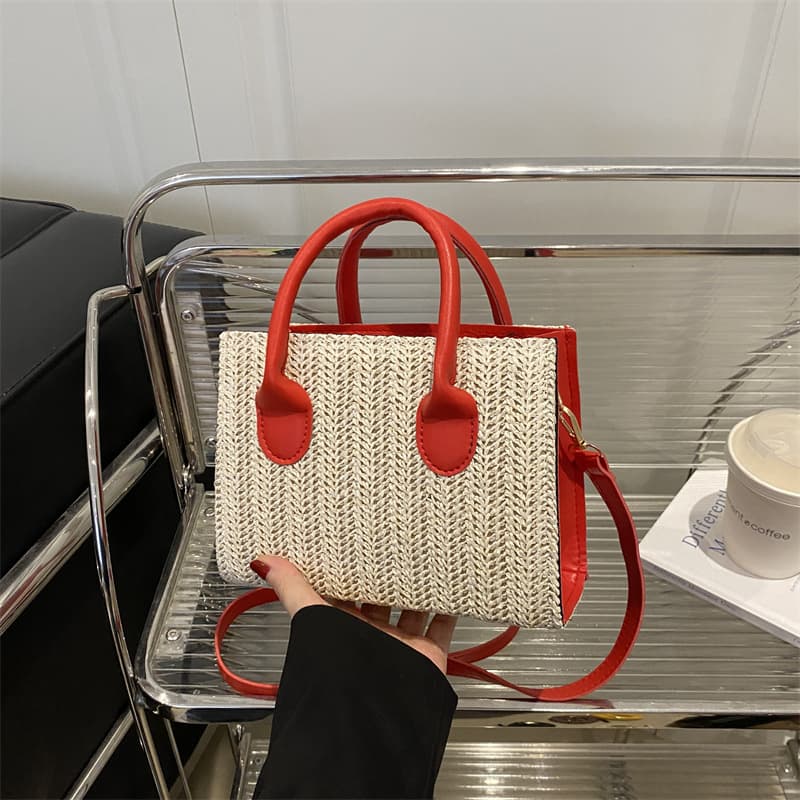2026 New Style Bag Trendy Women's Single Shoulder Crossbody Bag Fashion Solid Color Woven Vintage Small Square Bag