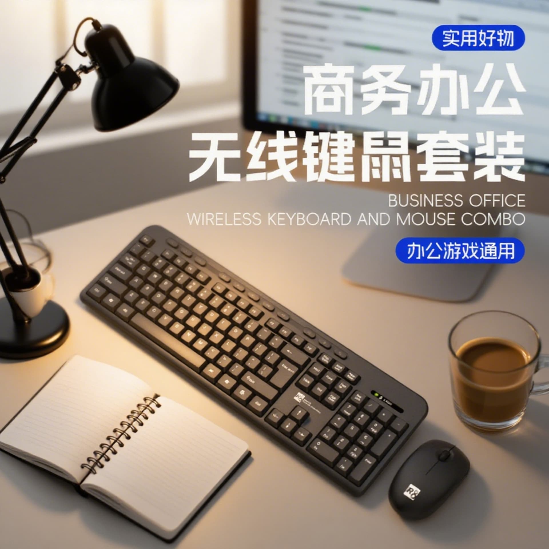 R8 Brand Wireless Keyboard and Mouse Set Waterproof Office Home Notebook Universal Optical Wholesale Wireless Silent Office