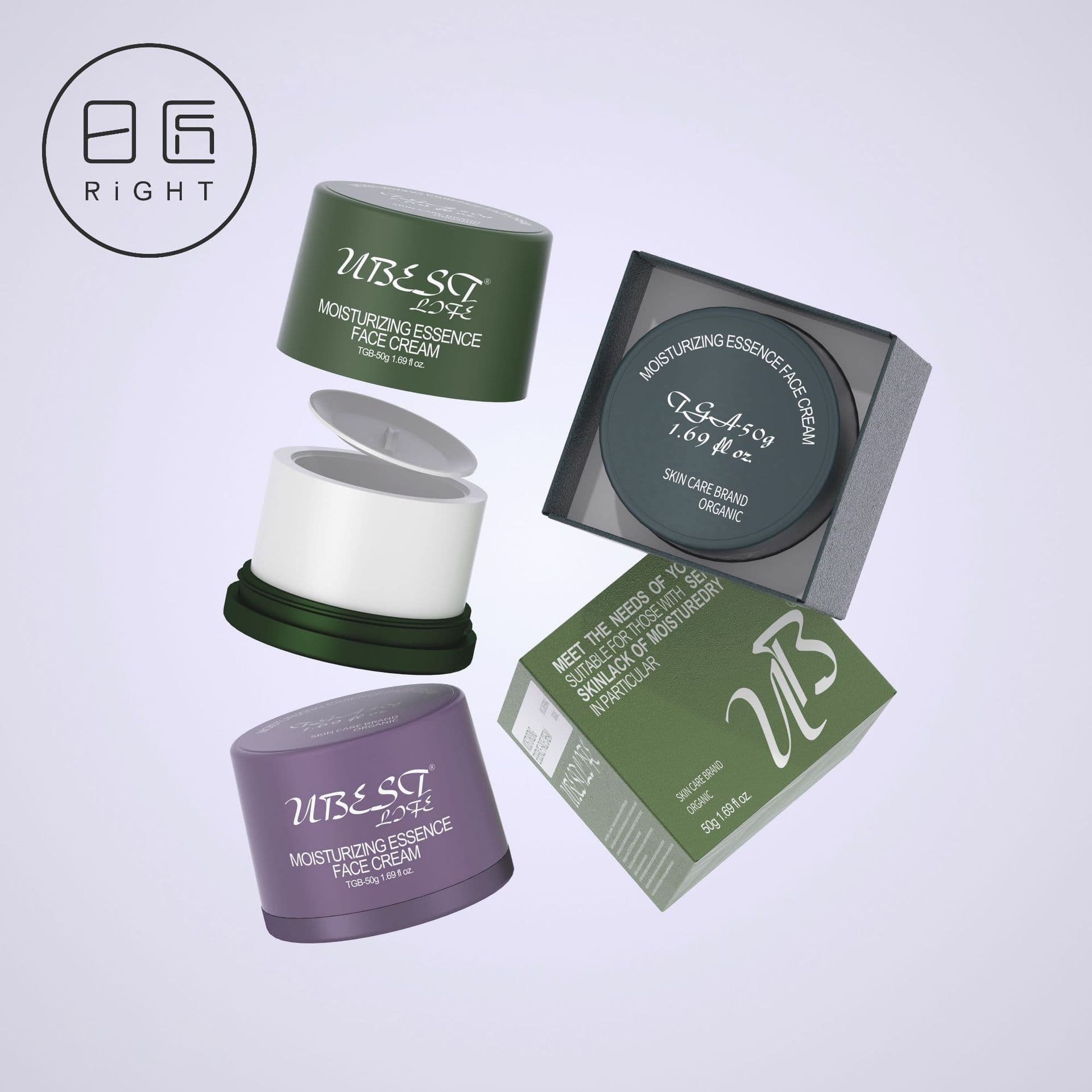 In Stock Cream Jar 30g Korean Luxury Face Cream Jar 50g Cream Container Eye Cream Jar AS Material Sleeping Mask Jar