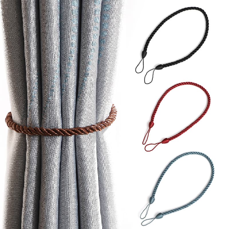 New Polyester Braided Curtain Tiebacks in Stock Wholesale - Modern Simple Twist Design Curtain Tie Straps and Ropes Wholesale
