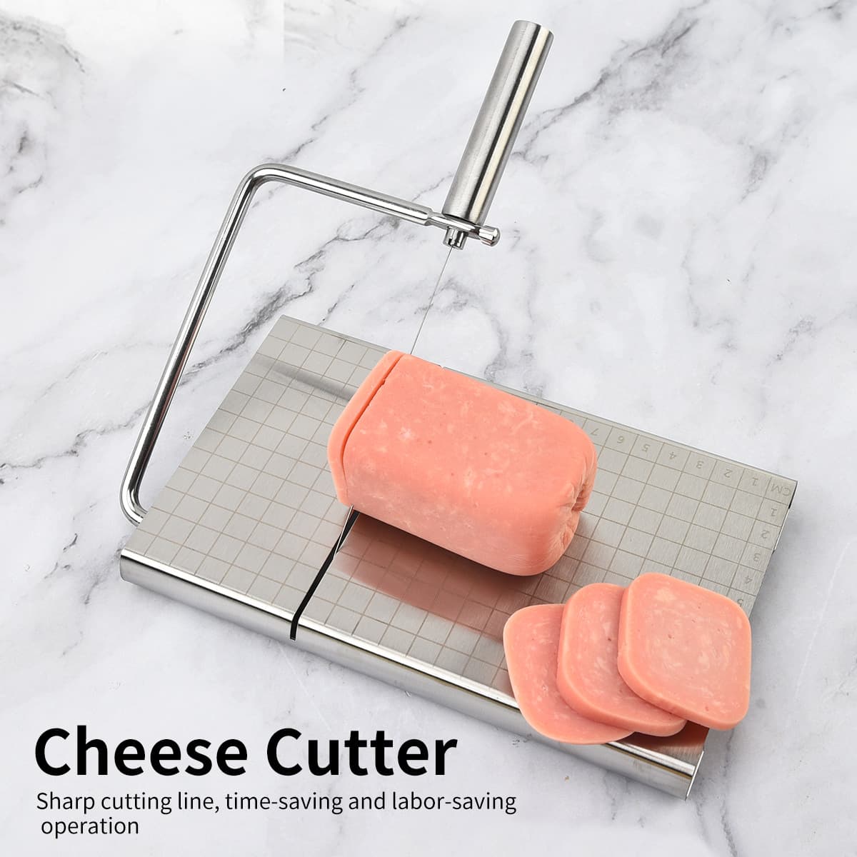 Cheese Slicer Home Ham Cheese Slicer Cheese Cutter Kitchen Tool with Scale Cutting Knife