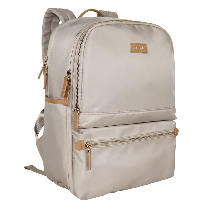 Cross-border new high-end women's backpack, versatile backpack for daily travel, twill composite waterproof PU computer bag