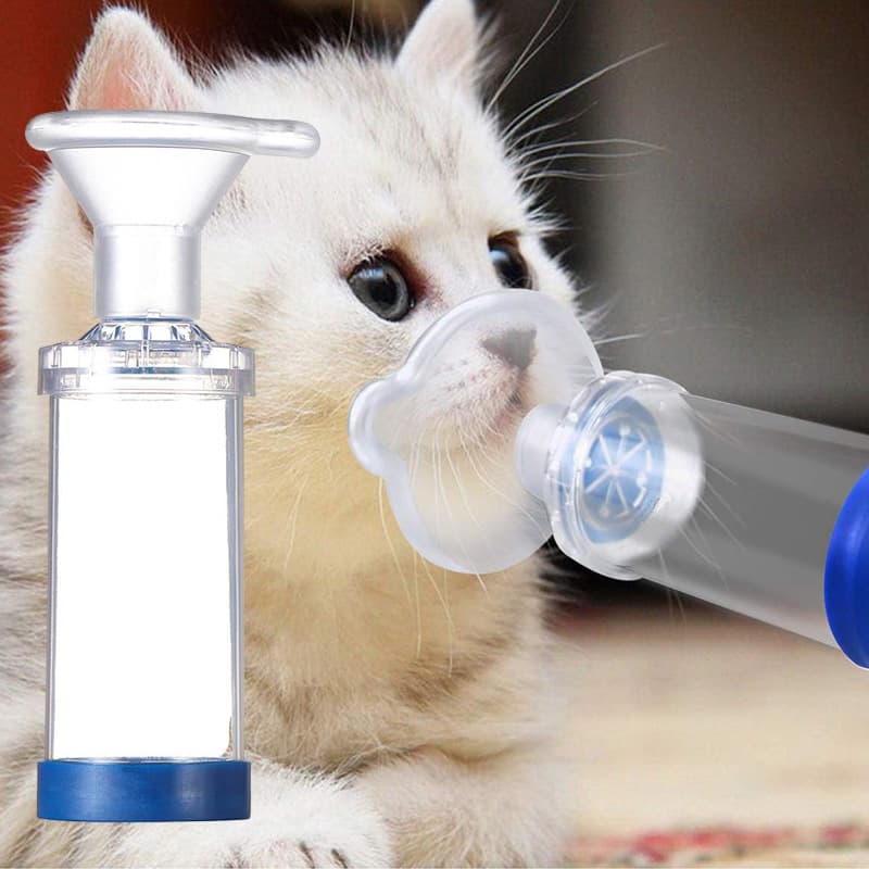 Cross-border Pet Aerosol Chamber with Inhaler Mask for Cats and Dogs, Handheld, English Packaging