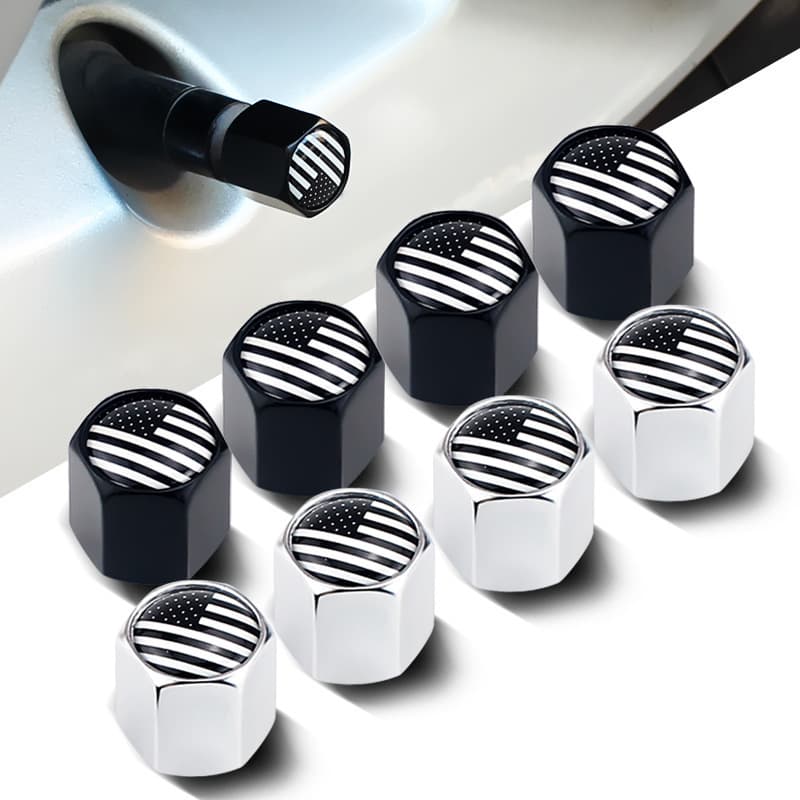 American Valve Stem Car Tire Anti-Theft Valve Stem Metal Valve Cap Decorative Valve Cap Wholesale