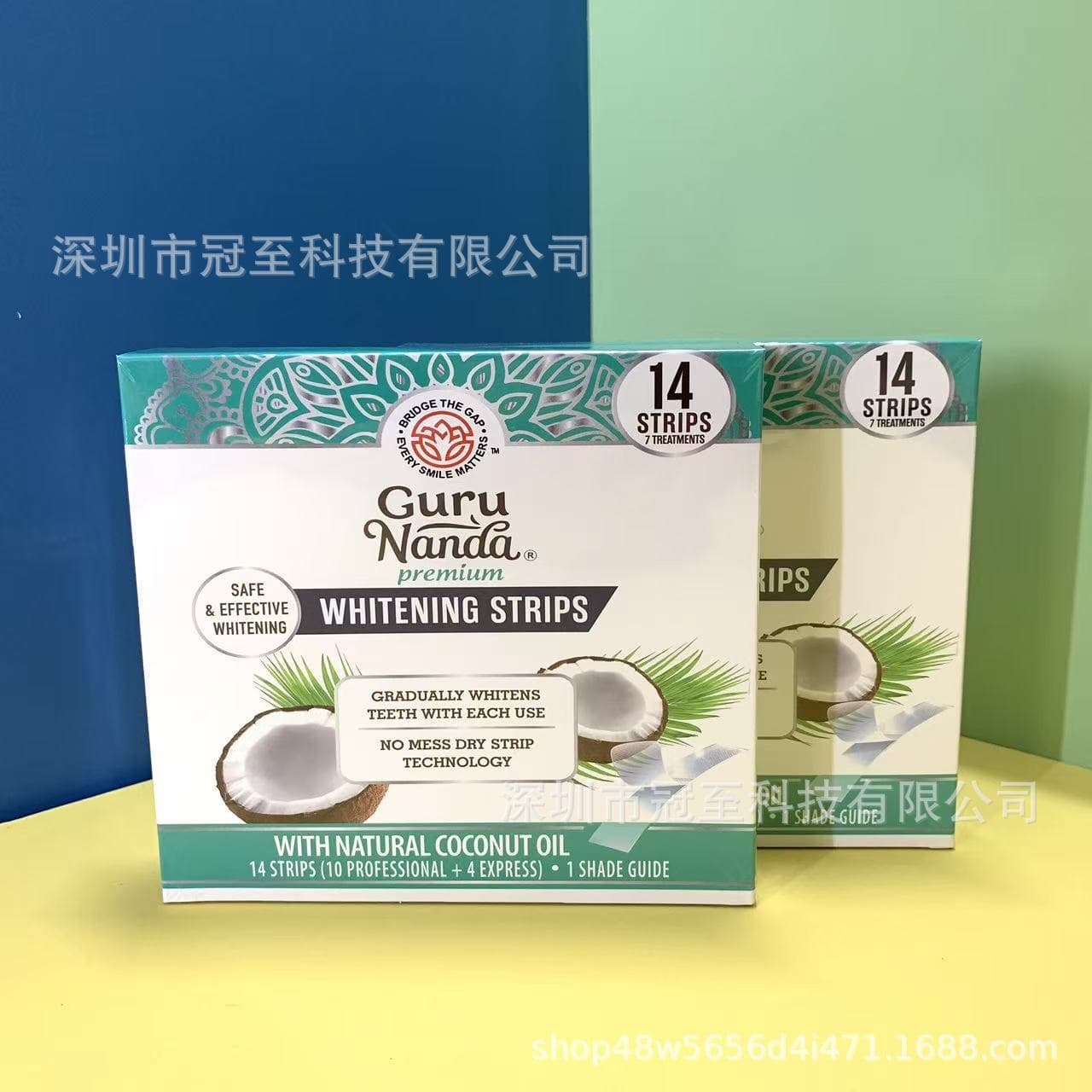 TK Cross-border Hot Item Tooth Whitening Strip Coconut Oil Whitening Teeth Patch Mint Flavor Whitening Strip 14pc