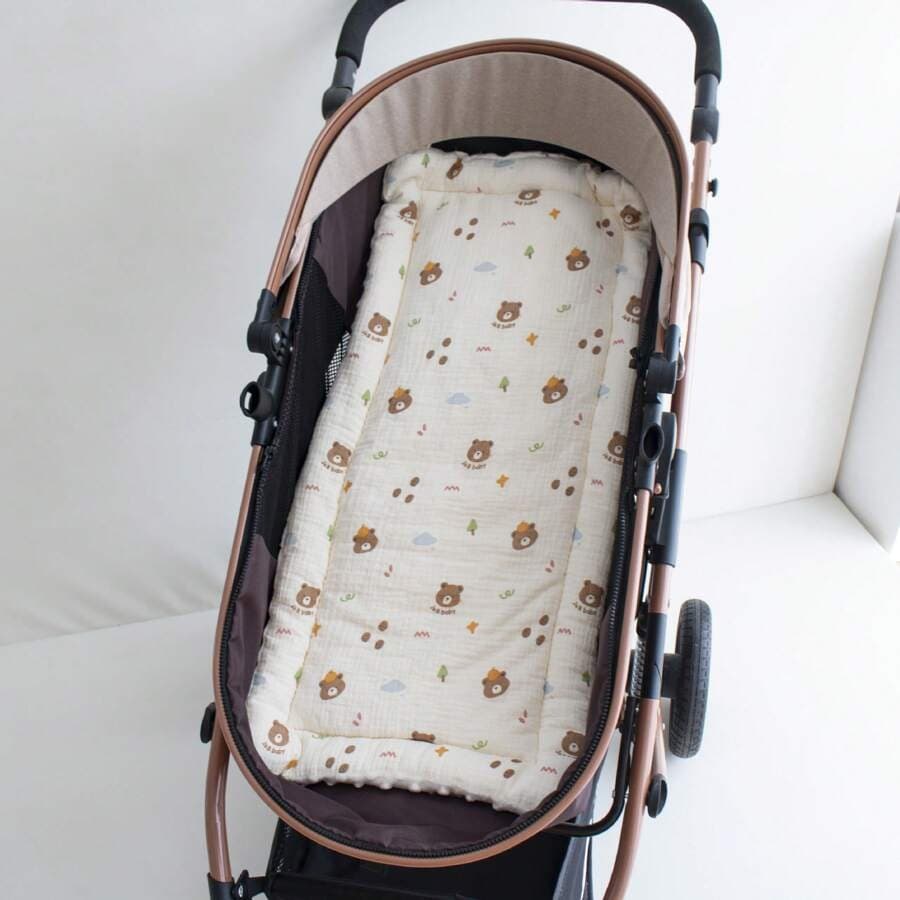 Baby Stroller Pad Plush Soft Thickened Seat Cushion for Infant Pushchair