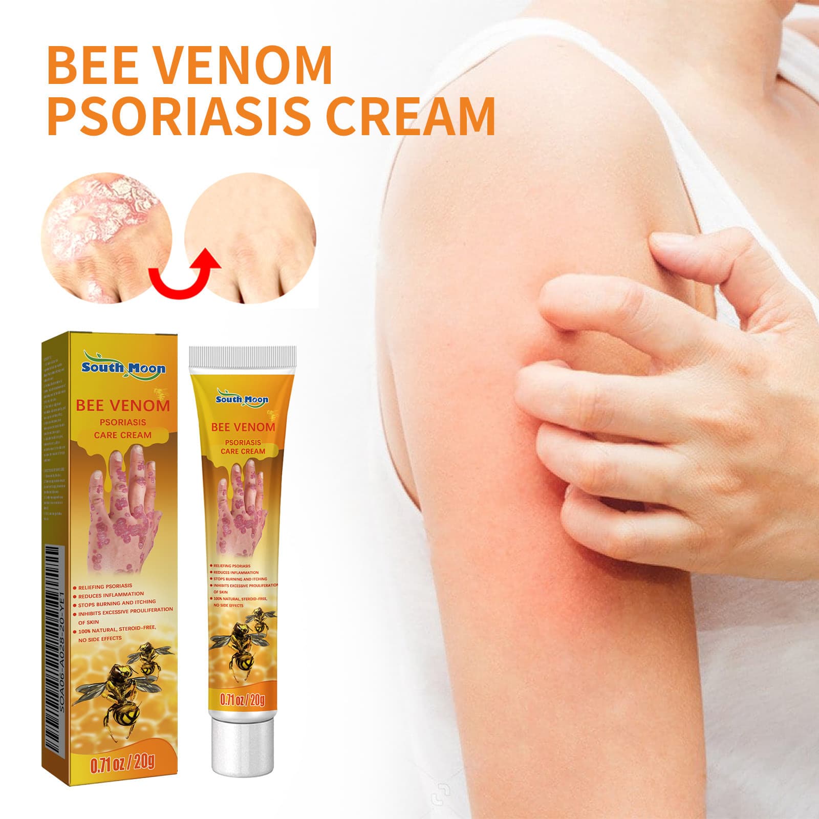 South Moon Skin Care Cream Relieves Skin Itching Care Hands and Feet Moisturizes Skin Care
