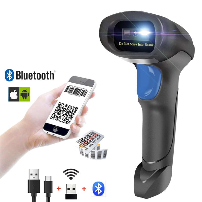 KEFAR L8BL Wireless Bluetooth 2D Barcode Reader Handheld Scanner High Resolution 680X800 Durable Lightweight Scanner for Various Platforms