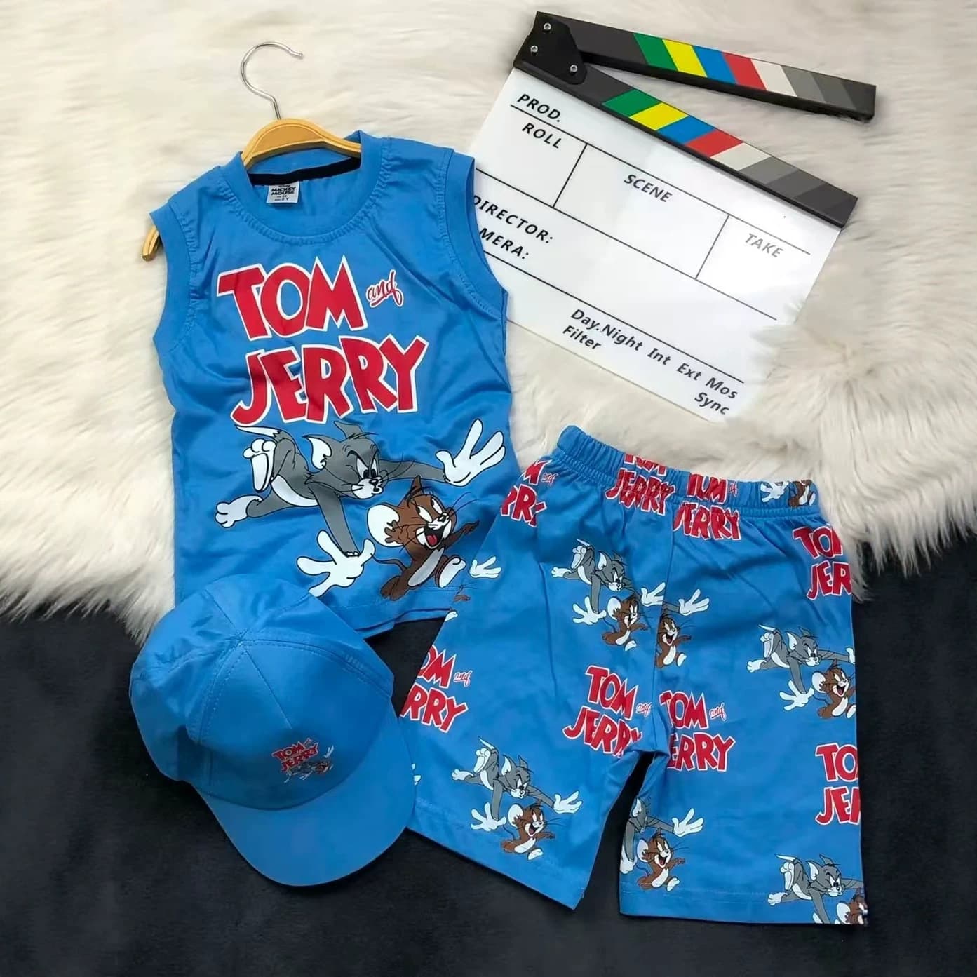 Children's Vest and T-Shirt Set with Shorts