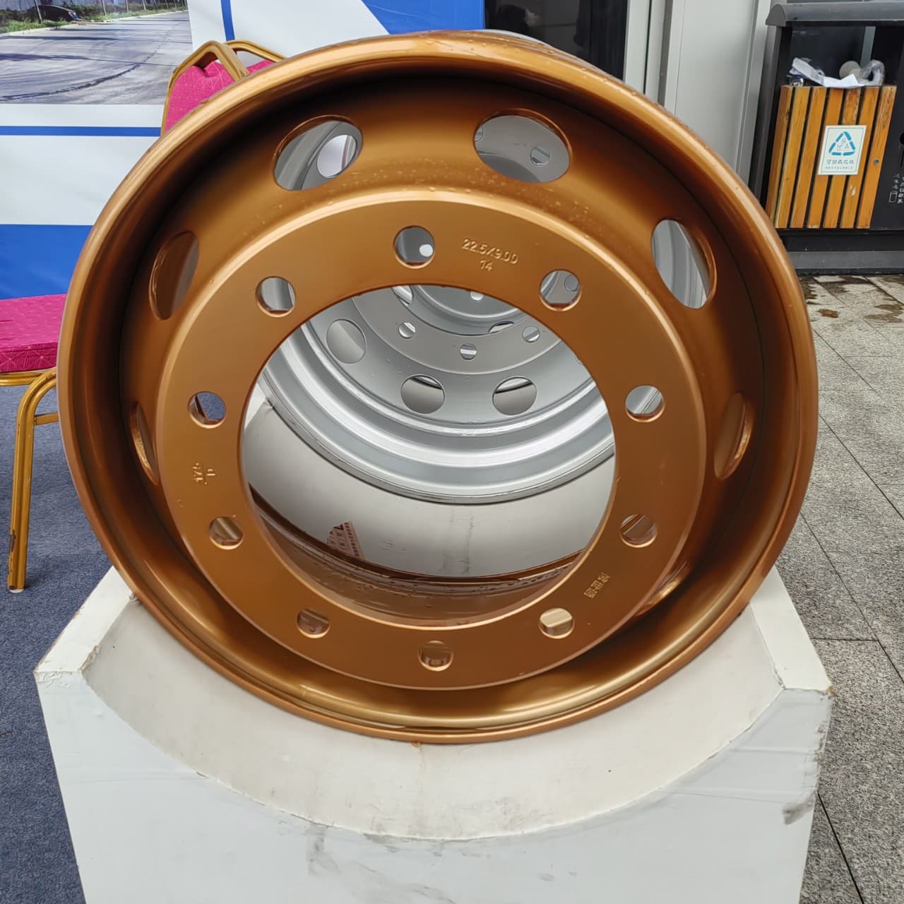 Supply Wheel 12R22.5*9.00 Hub Tubeless Tire Hub Semi-trailer Truck Steel Rim, cross-border sales