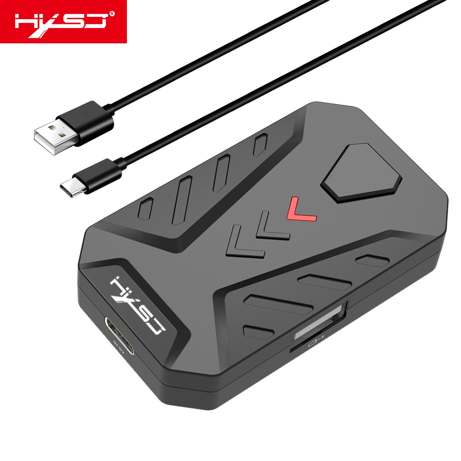 Hxsj P8 Wired Gaming Keyboard Mouse Converter for Android In Stock Digital Computer Game Controller for Mobile Games