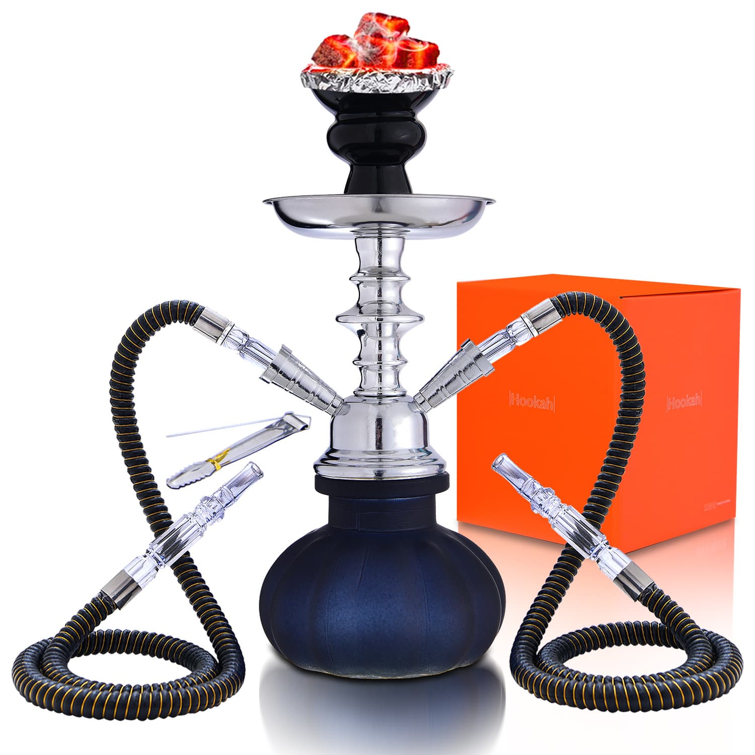 Cross-border Europe and America best-selling Arabic hookah shisha small single and double hose full set hookah pipe