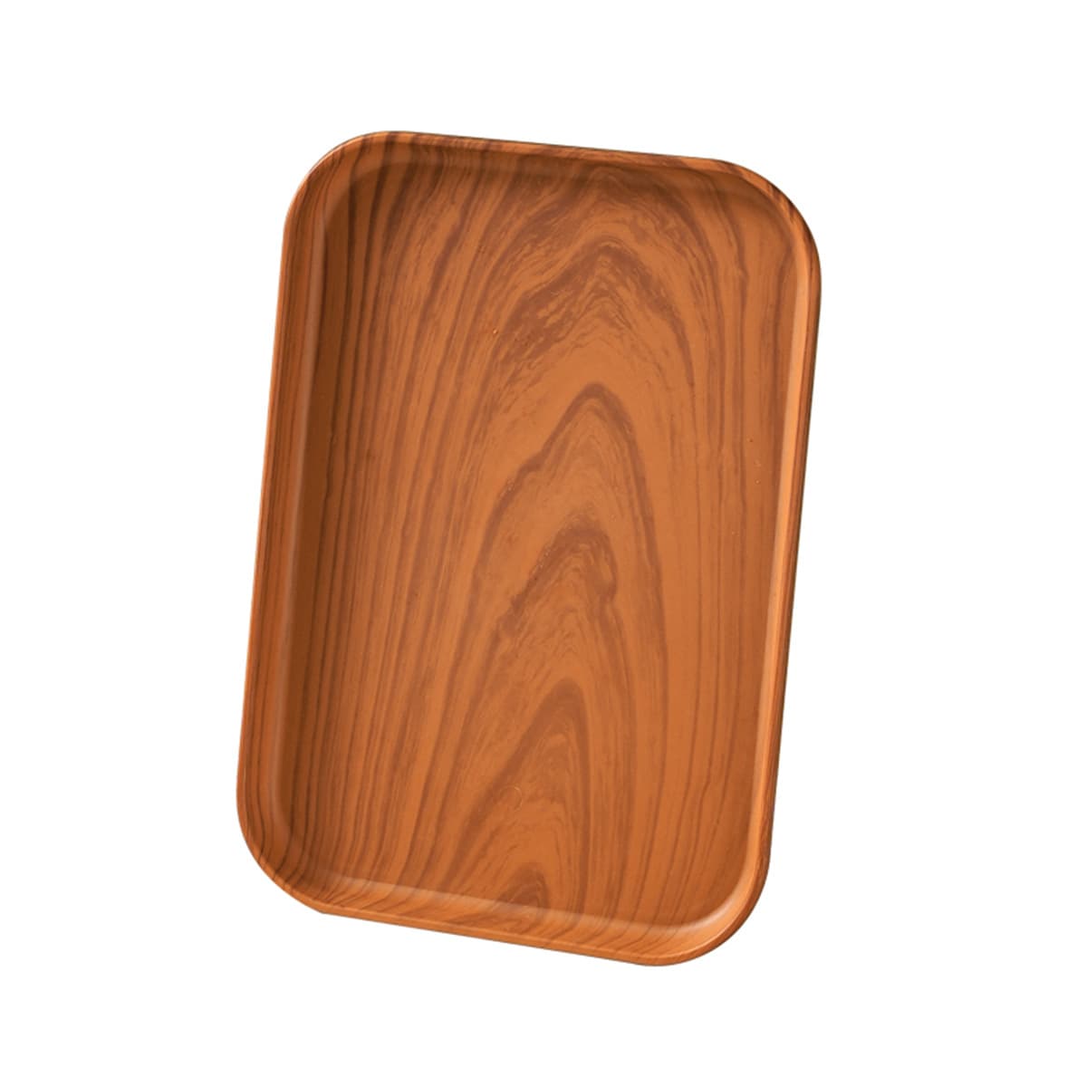 Cross-border Wood Grain PP Tray, Chinese-style Tea Tray, Coffee Table Desktop Fruit Plate, Cup, Snack, Dining Storage Tray