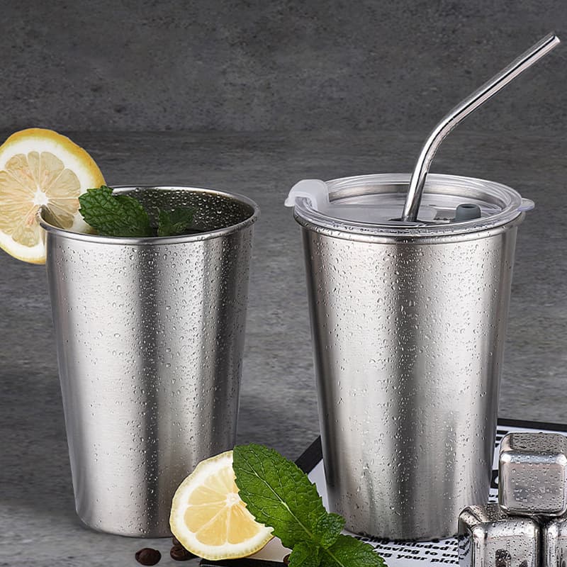 304 stainless steel water cup/cold drink cup/sippy cup/beer mug/portable cup/straw cup/can be laser-engraved logo.