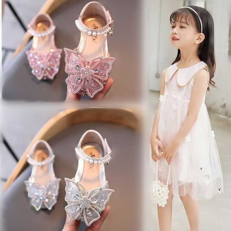 Girls' Leather Shoes 2025 Autumn New Korean Style Bow Princess Shoes Student Children Dance Shoes Sandals