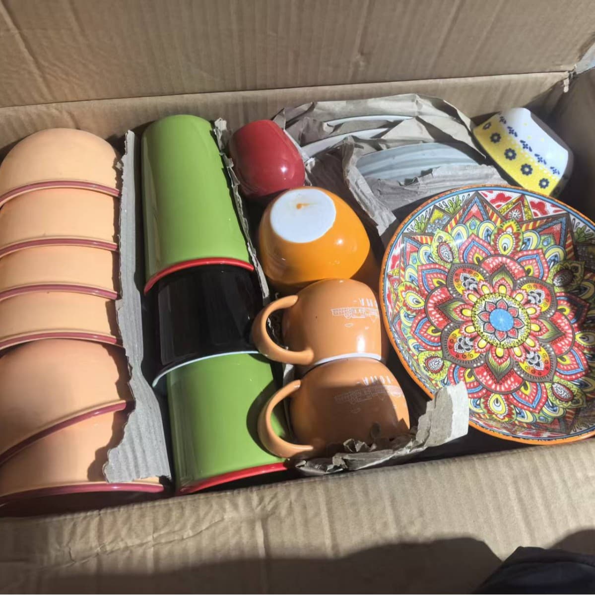 Special Offer Colored Glaze Ceramic Dinnerware Set - Color Ceramics Plates, Bowls, Mugs - Surplus Export Tableware