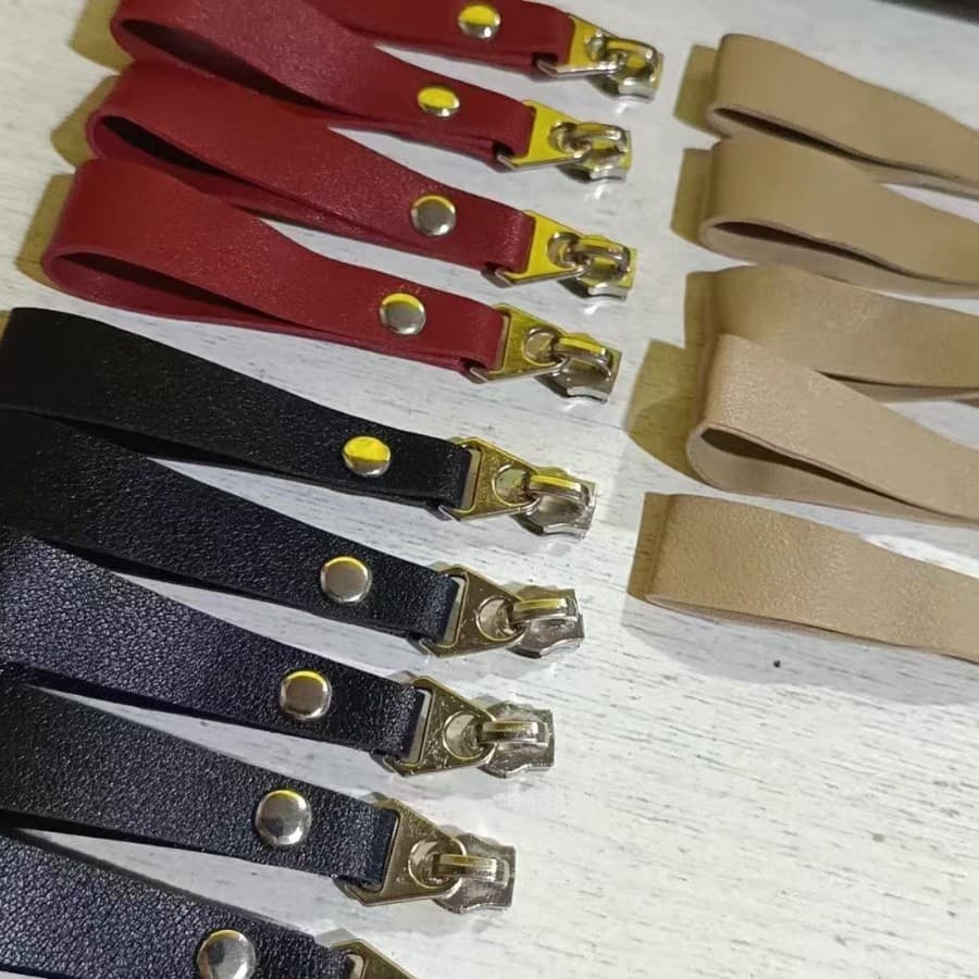 Boot Zipper Decoration Accessories Cotton Shoes Nylon Pull Tab Boot Leather Strip Metal Ornament Riding Boot Accessories