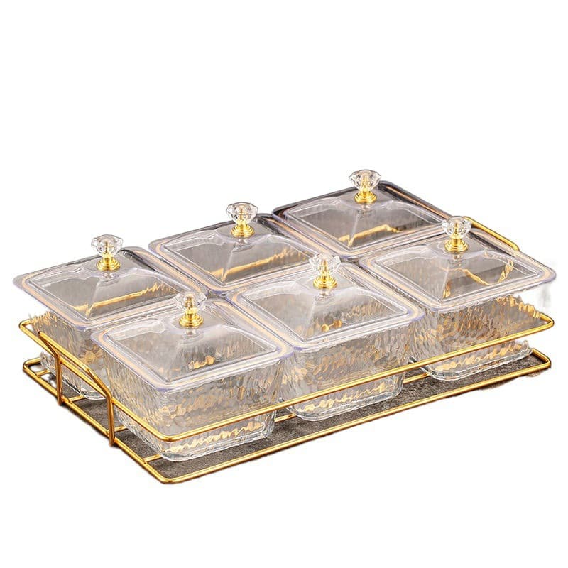 Light luxury plastic dried fruit plate, foot bath, chess and card room, commercial display, snacks, candy snack dish, storage partition plate