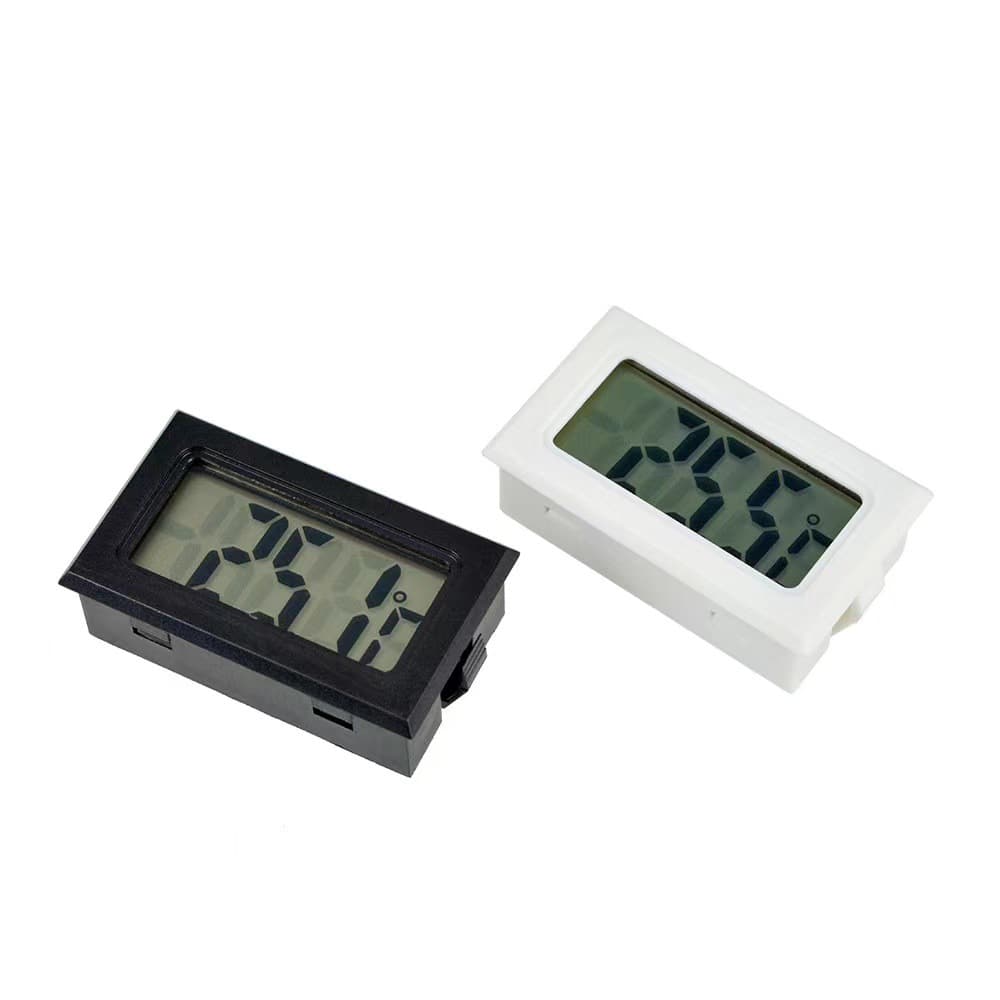LCD Digital Thermometer, Embedded Electronic Thermometer for Aquarium and Refrigerator, Built-in Sensor without Probe
