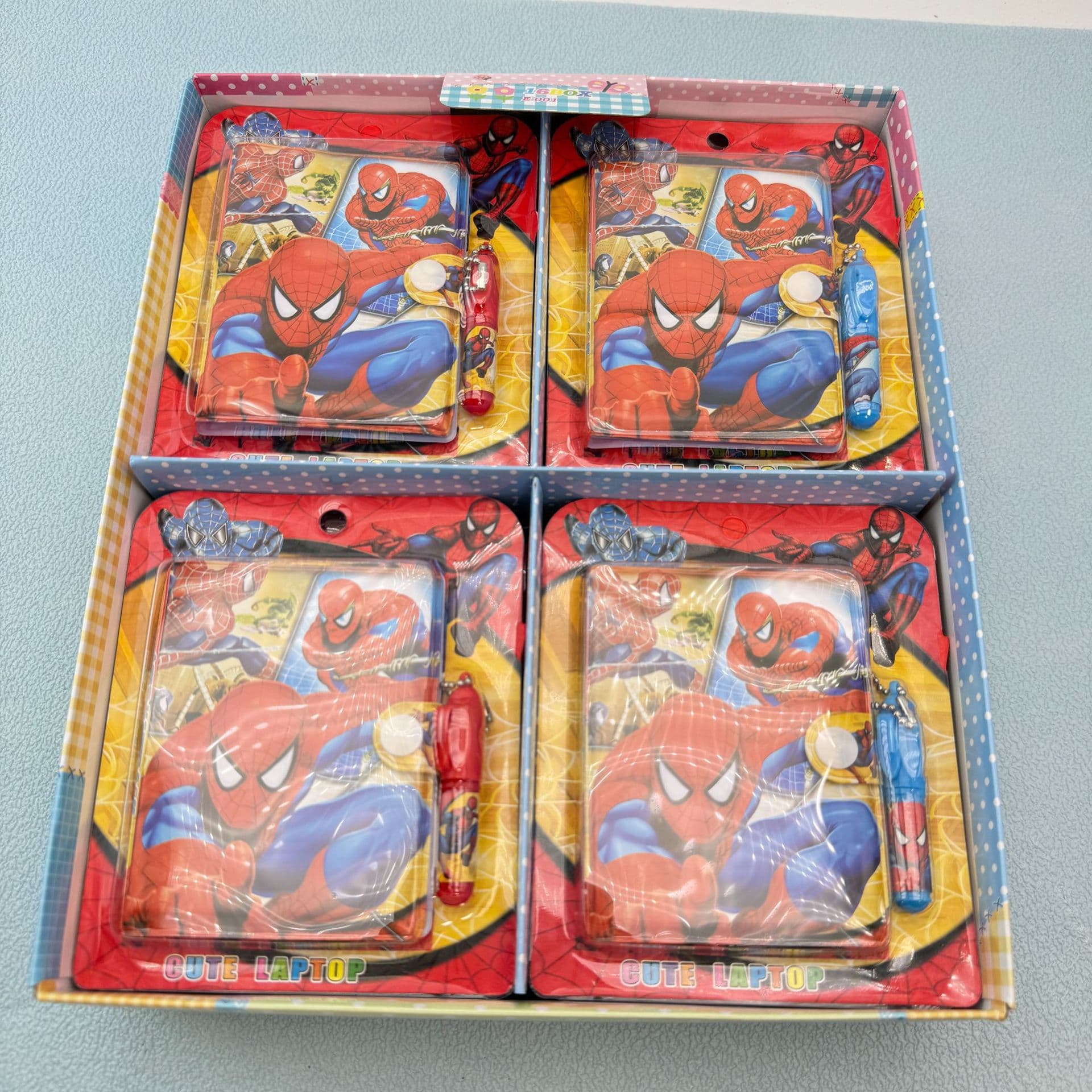Cute Cartoon Spider-Man Notepad with Pen Button Marvel Ledger Notebook Stationery Prizes Book Prizes