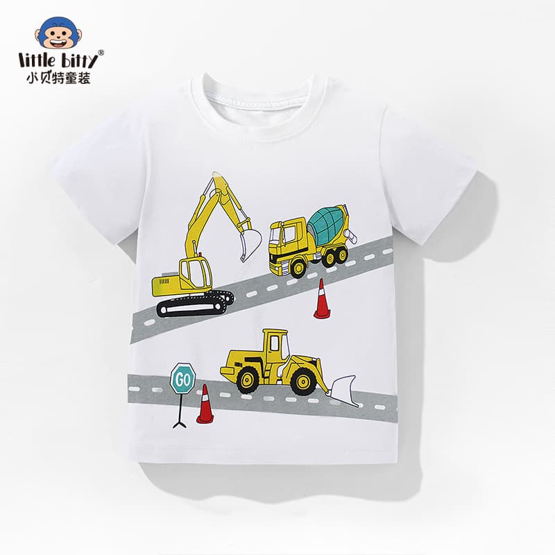 Children's Short Sleeve T-Shirt Pure Cotton Boys Summer T-Shirt 2025 Boys Top Boys Summer T-Shirt