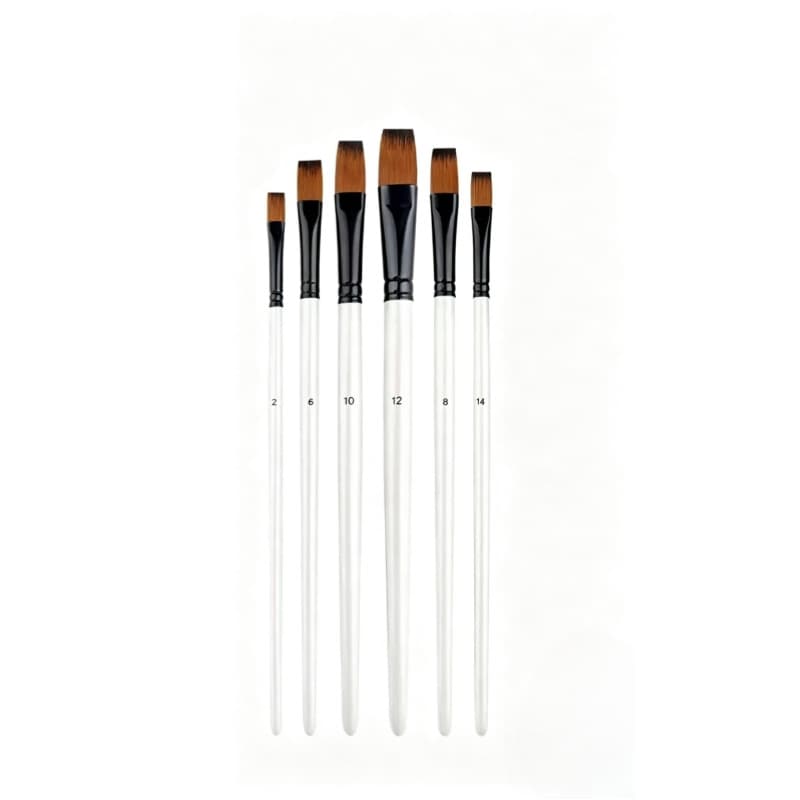 32-Piece Wooden Nylon Brush Set with Flat, Liner, Fan, and Oil Painting Brushes, Art Special Gouache Brush Watercolor Set, Hot-Selling