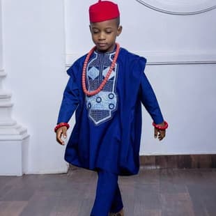 African Robe Children's Clothing Set Amazon Wish Cross-border Hot Selling Clothing AliExpress British Style Boys Three-piece Set