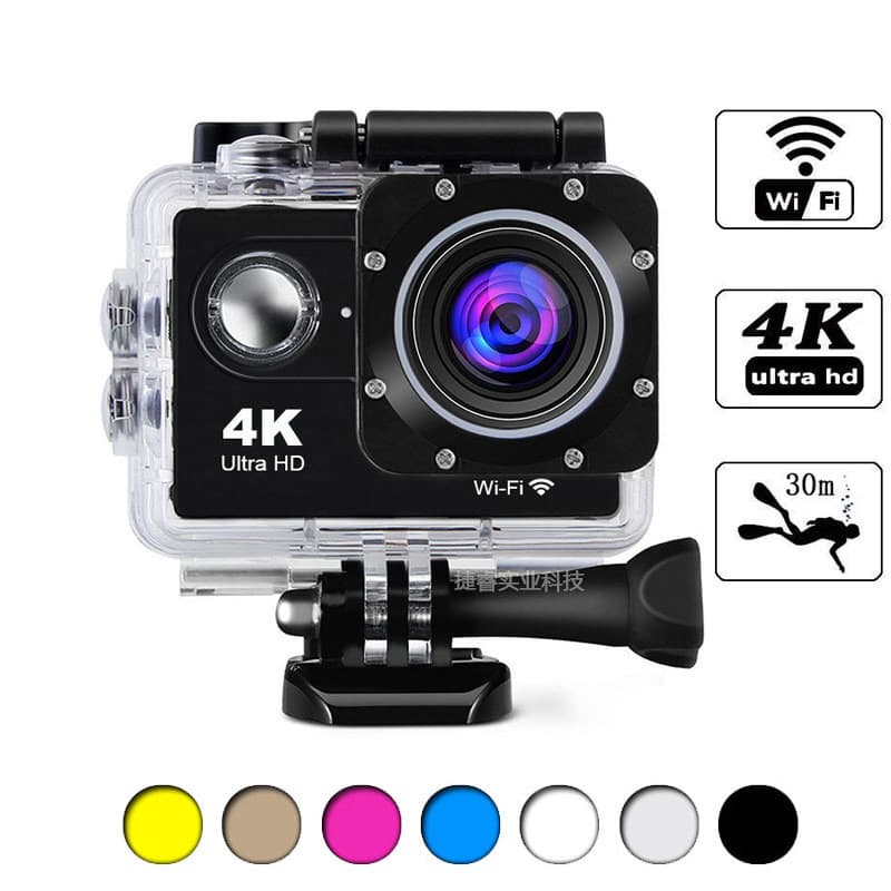 4K Action Camera with WiFi, Waterproof Sports DV for Diving, Outdoor and Underwater Photography