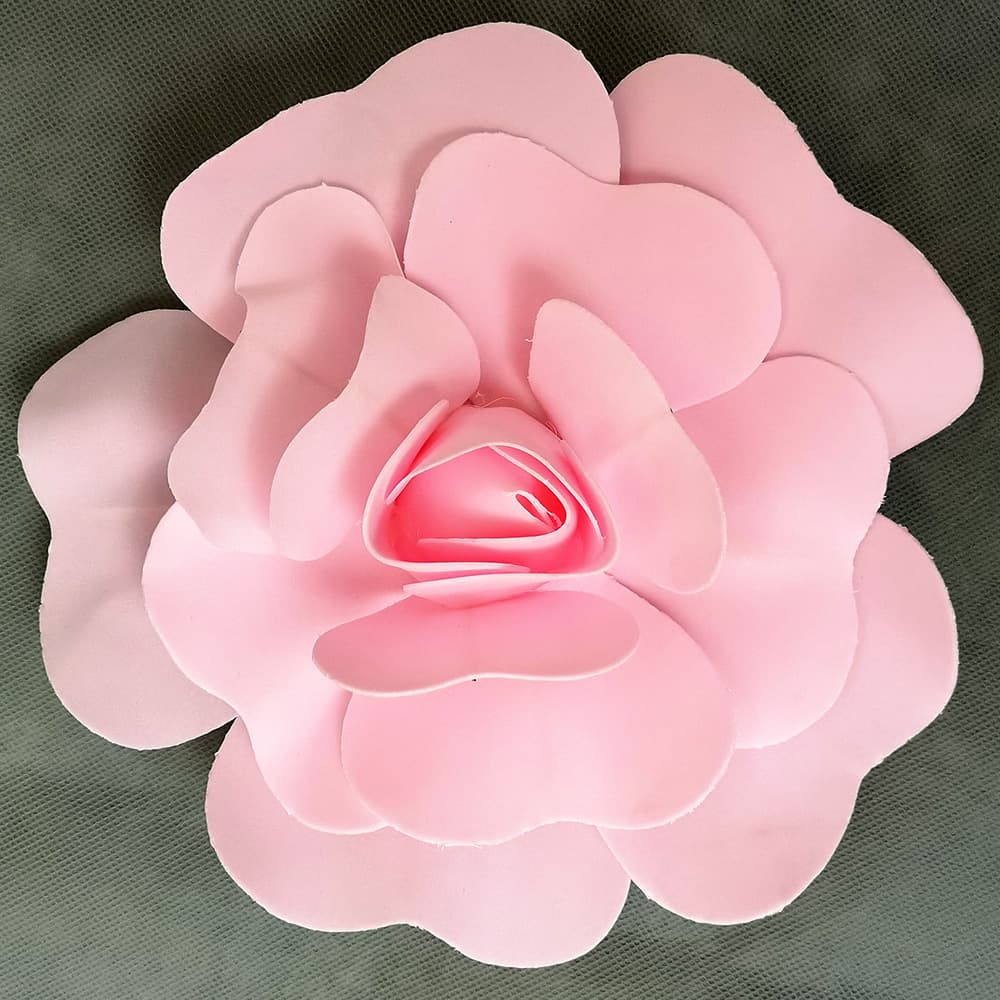 PE Flat-Bottom Foam Artificial Roses, Adhesive Wall Fake Flowers for Wedding Decoration, Home Window Display Background Flat-Bottom Flowers