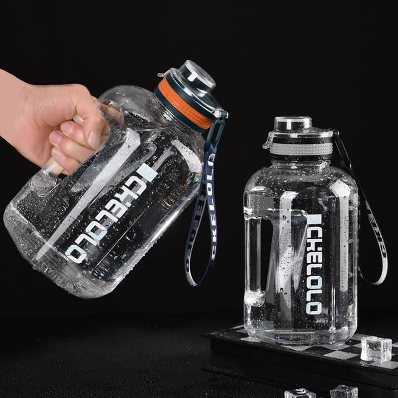 Large Capacity Gallon Tummy Bottle Summer Internet-Famous Plastic Water Bottle Unisex Fitness Sports Kettle Space Bottle Customization