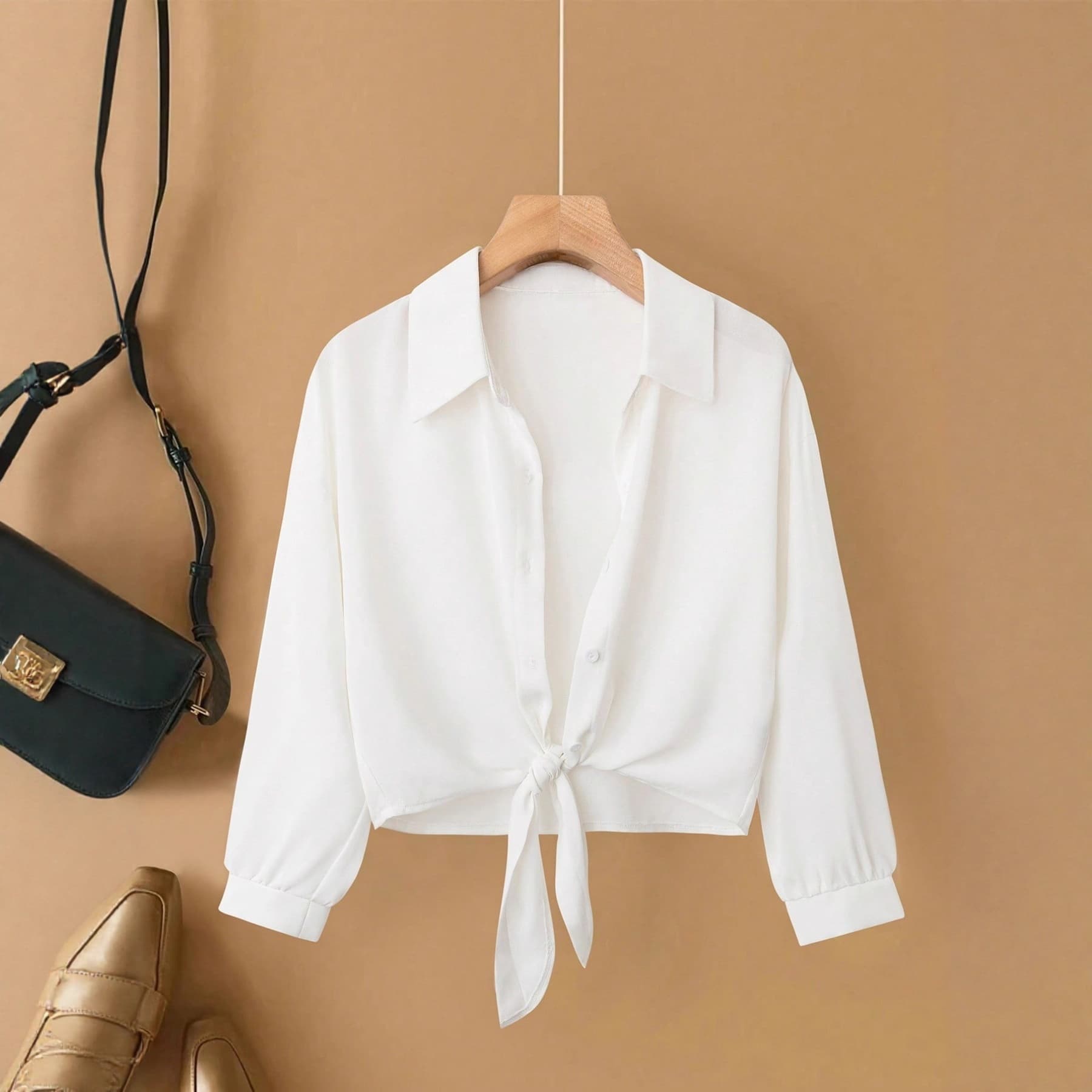 Cross-border Chiffon Shirt Solid Loose Fit Open Front Cardigan Beach Cover Up Summer Air Conditioning Shawl for Women with Skirt
