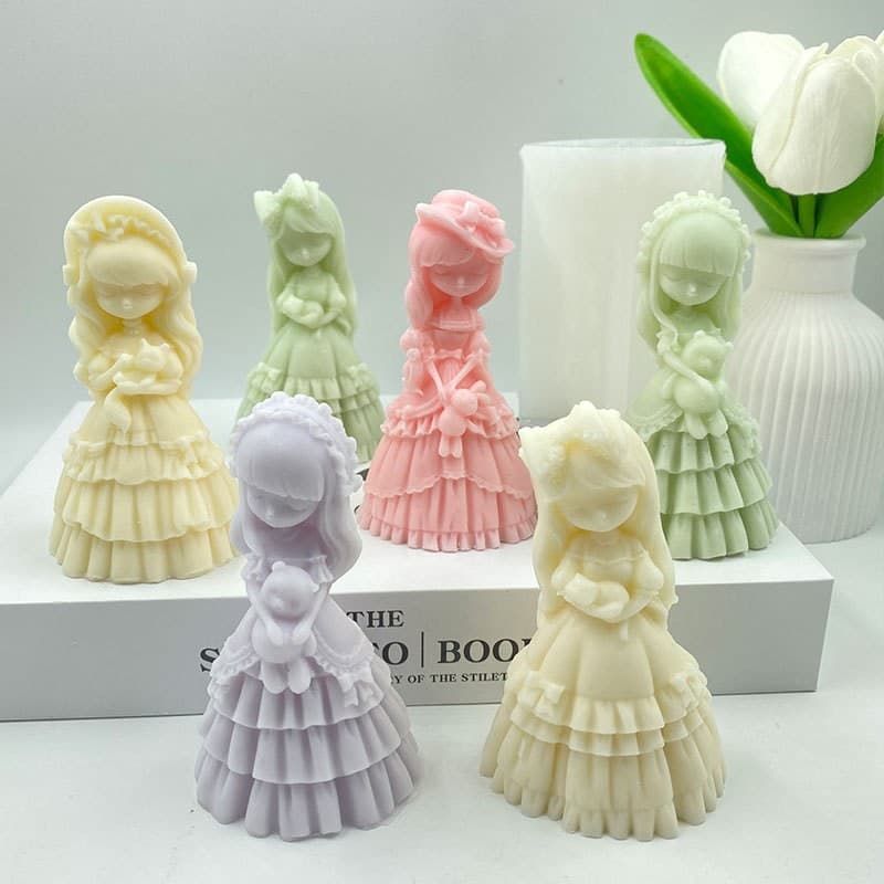 Betty Princess Scented Candle Plaster Silicone Mold DIY Cute Princess Girl Betty Plaster Candle Ornament