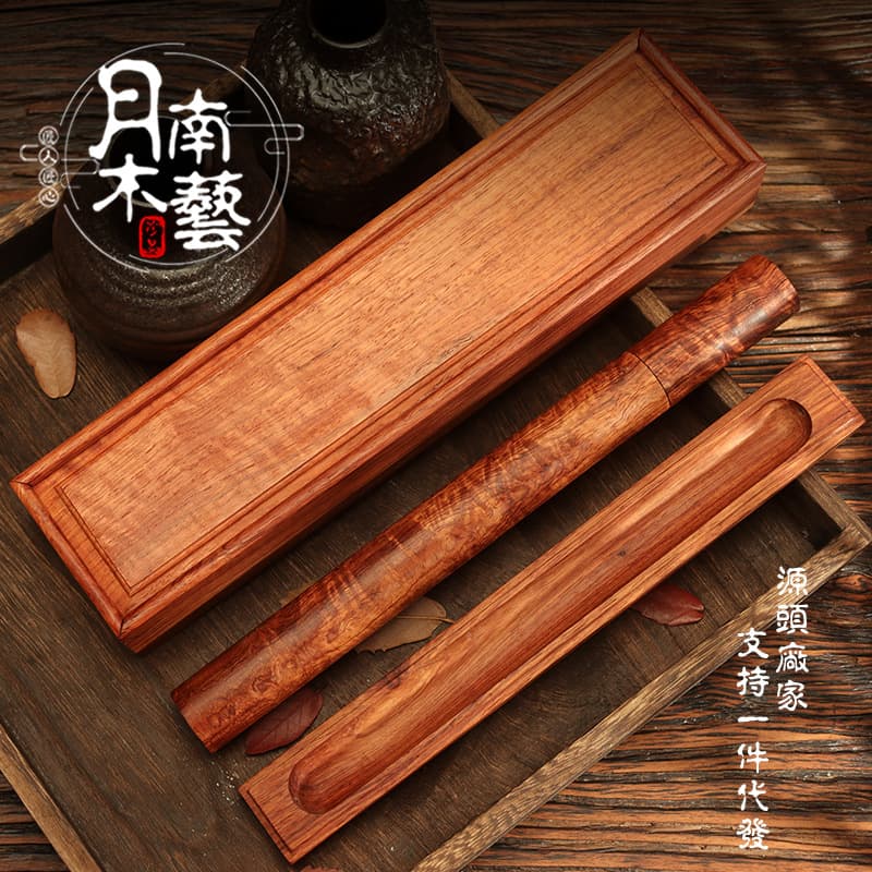Rosewood wooden household incense box, sandalwood incense burner sleeping incense box, wooden box incense burner incense tube incense set