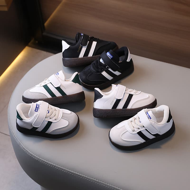 New Autumn Children's Sports Shoes for Girls, Soft Sole Baby Walking Shoes for Boys, Hook-and-Loop Simple German Training Shoes