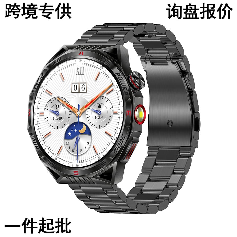 Cross-border Hot-Selling HT28 Laser LED Light Large Screen Men's Business Bluetooth Calling Sports Smart Watch Wutan