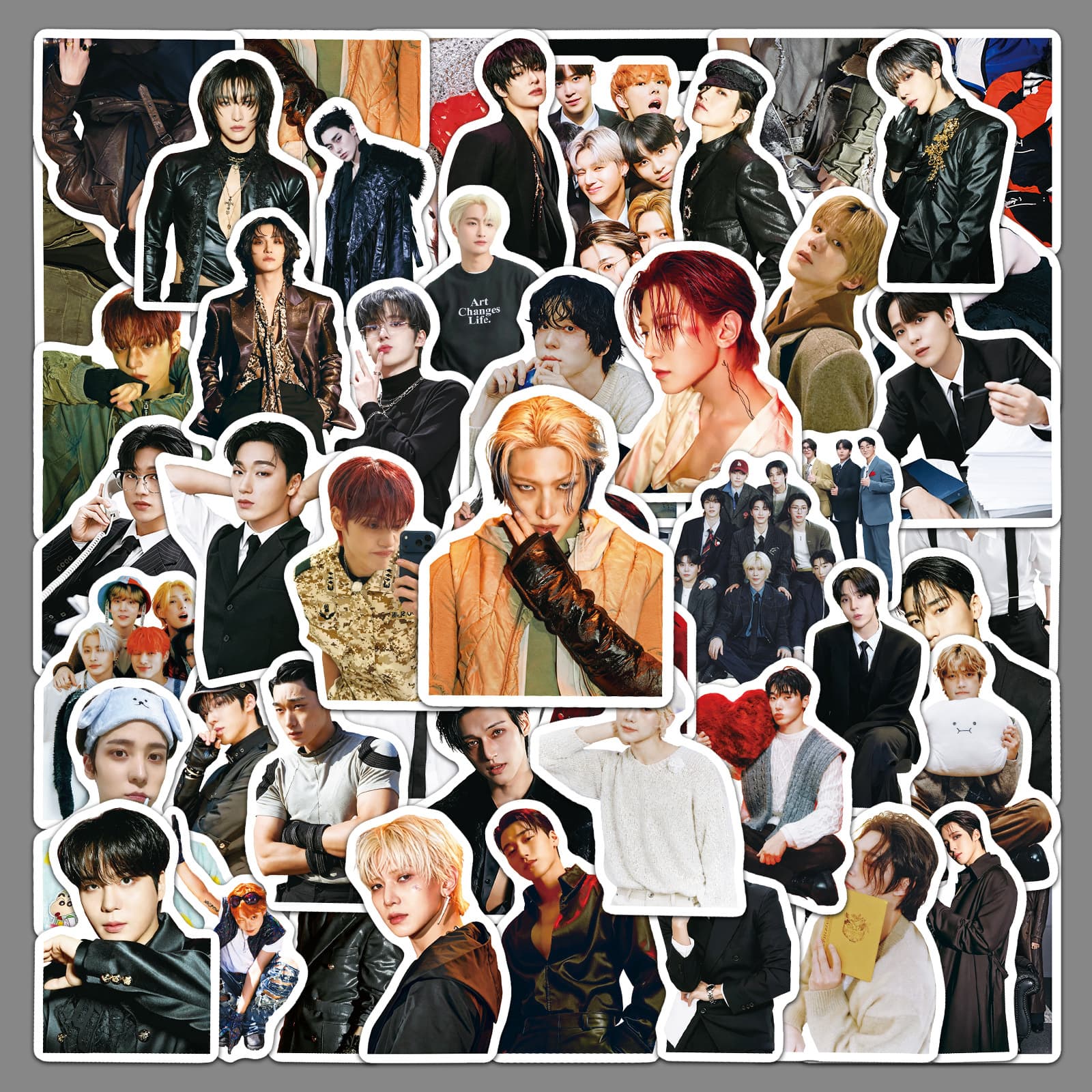 50pcs ATEEZ Stickers Korean Boy Band Members Cross-border Hot Selling Laptop Phone Case Scrapbook DIY Stickers