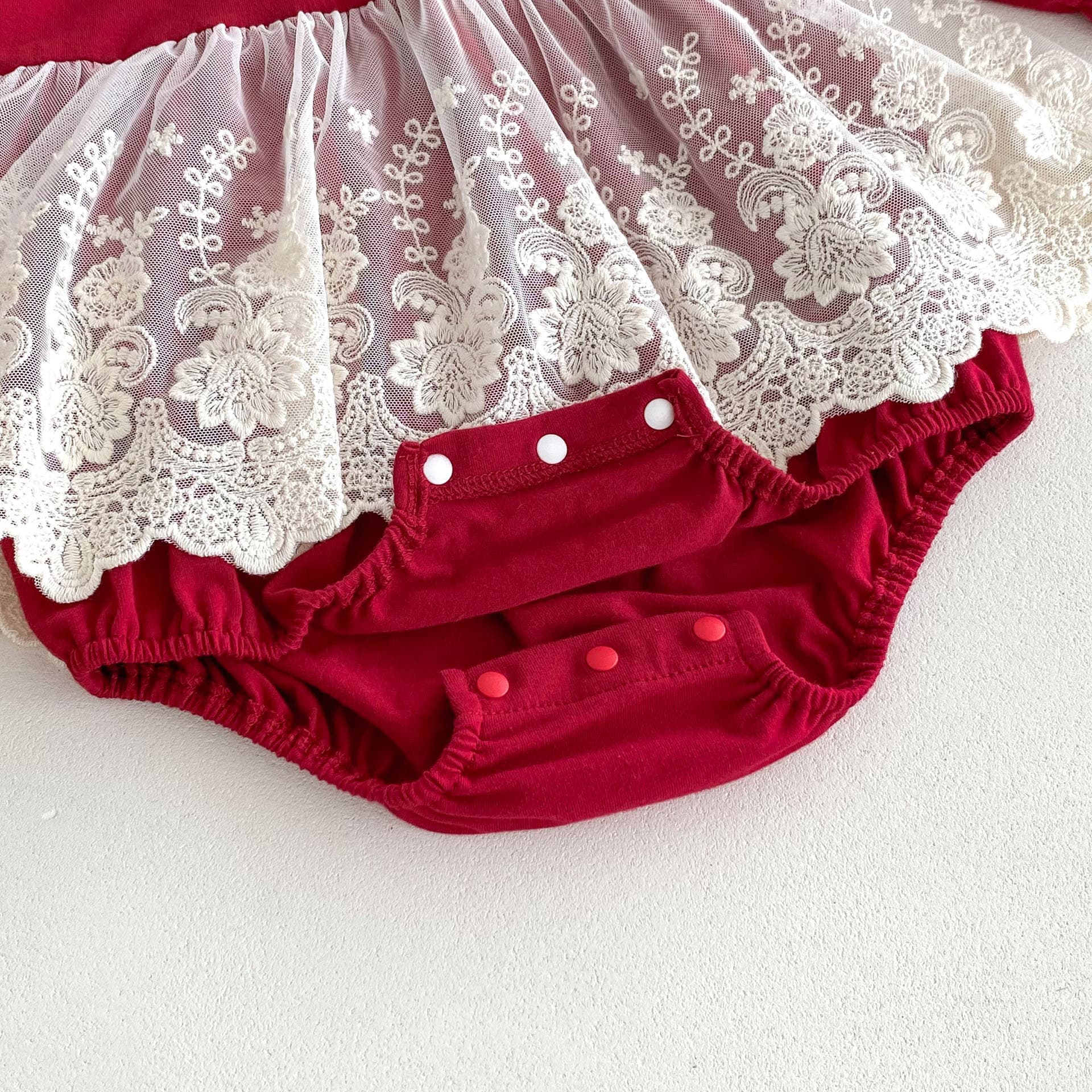 Baby INS Spring Autumn Newborn Girl Onesie Princess 100 Days 1st Birthday Dress Bodysuit