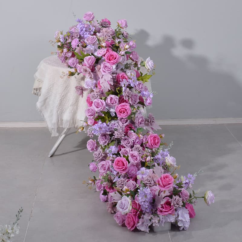 Floral Decoration Wedding Hanging Flower Garland with Trailing Tail, Shop Window Hanging Ornament, Long Strip Flower Arrangement Finished Product